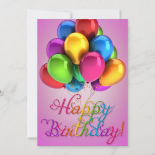 Happy Birthday Gifts Love Cake  Invitation