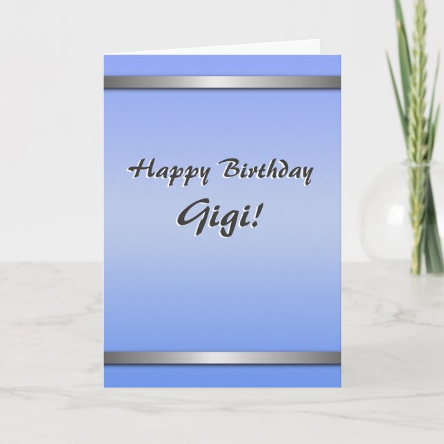 Happy Birthday Gigi card (simple, blank on inside) (Front)