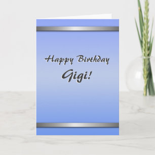 Happy Birthday Gigi card (simple, blank on inside)