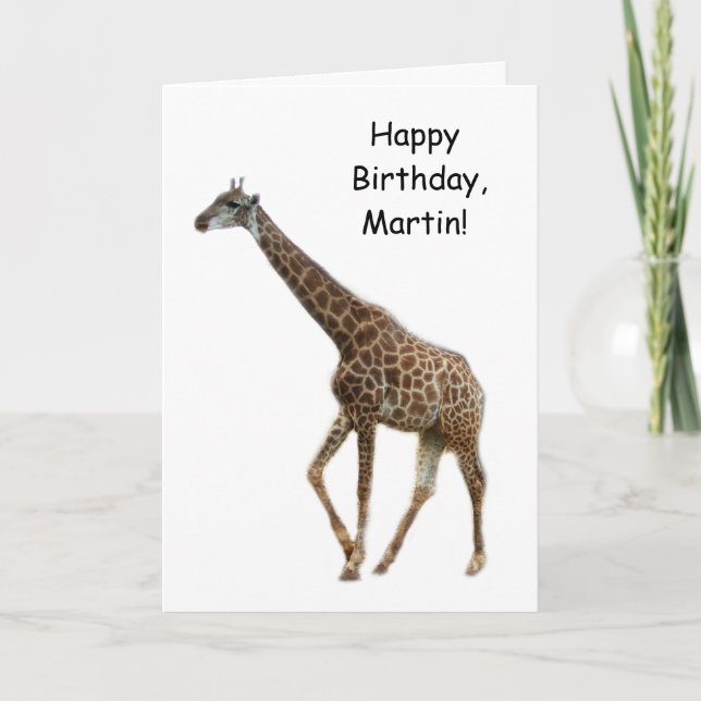 Happy Birthday Giraffe Card (Front)