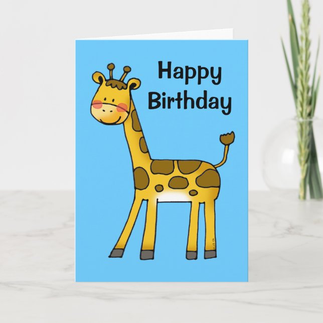 happy birthday (giraffe) card (Front)