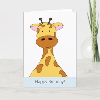 Happy Birthday Giraffe Card