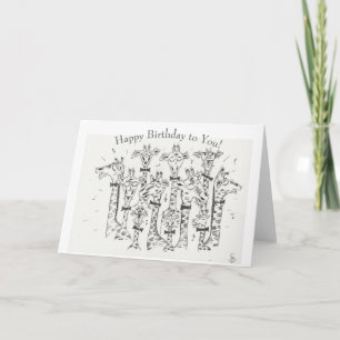 Happy Birthday Giraffe Choir Card