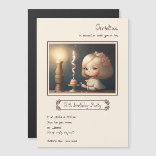 Happy Birthday Girl 01 Magnetic Invitation