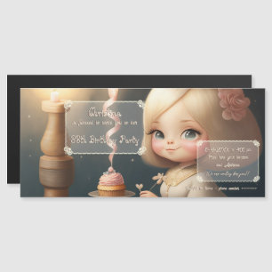 Happy Birthday Girl 01 Magnetic Invitation