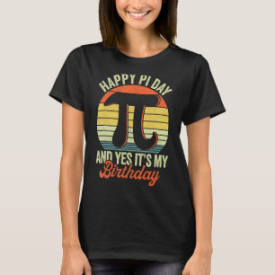 Happy Birthday Girl Boy  Math Geek  Pi Day Kids 2 T-Shirt