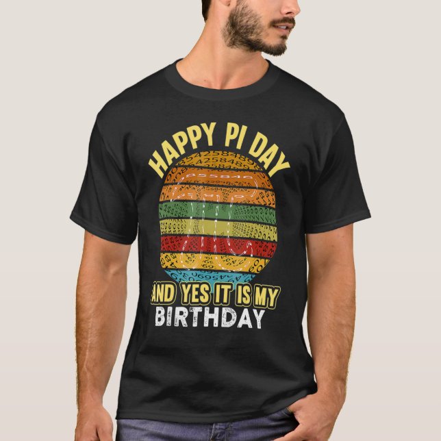 Happy Birthday Girl Boy T  Math Geek  Pi Day Kids  T-Shirt (Front)