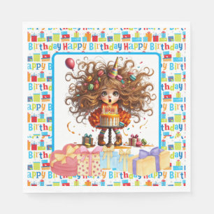 Happy Birthday Girl Napkin