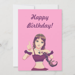 Happy Birthday Girl Pink Party Invitation 