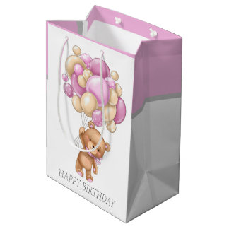 HAPPY BIRTHDAY Girl Teddy  gift bag