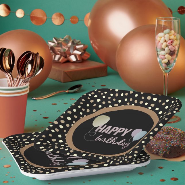 Happy Birthday Girly  Paper Plate (Multi)