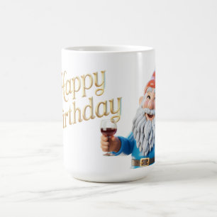 Happy Birthday Gnome Character Graphic Coffee Mug