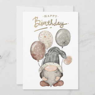 Happy Birthday Gnome Holiday Card