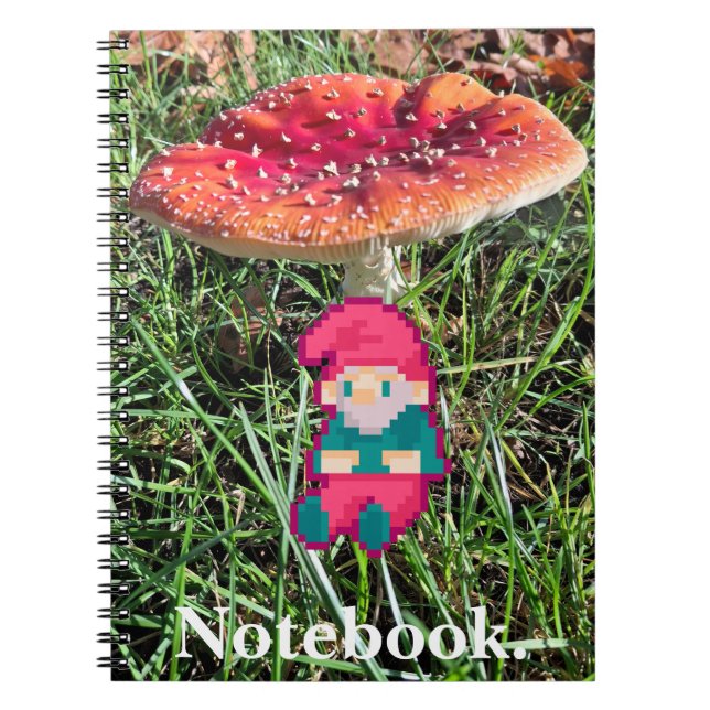 Happy Birthday, gnome Pixelart, Pixel Art  Notebook (Front)