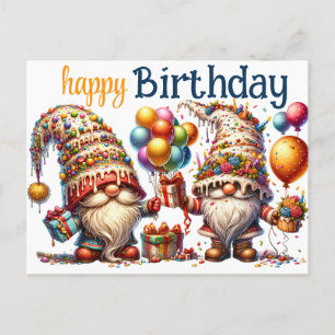 Happy Birthday Gnomes Postcard