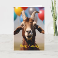 Happy Birthday Goat Card
