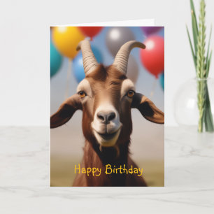 Happy Birthday Goat Card