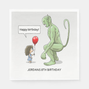 Happy Birthday Goblin Napkin