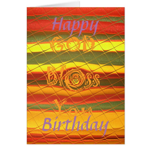 Happy Birthday God Bless You inspired Graphic idea (Front)