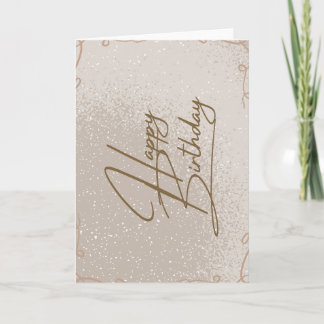 Happy Birthday Gold Card