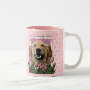 Happy Birthday - Golden Retriever - Mickey Two-Tone Coffee Mug