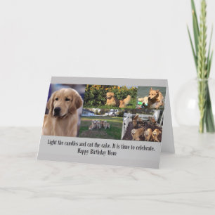 Happy Birthday Golden Retriever Mum Collage Card