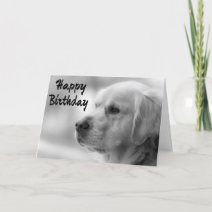 Happy Birthday Golden Retriever Puppy Dog Card