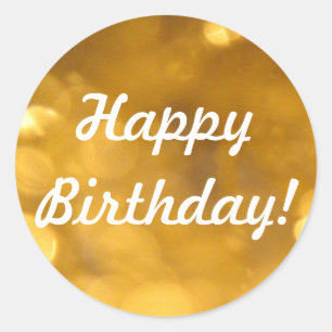 Happy Birthday - Golden Stickers