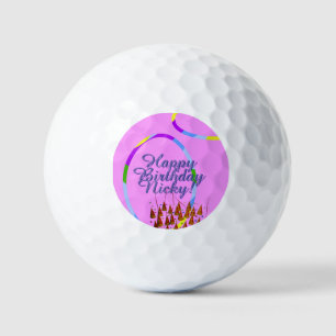 Happy Birthday Golf Balls