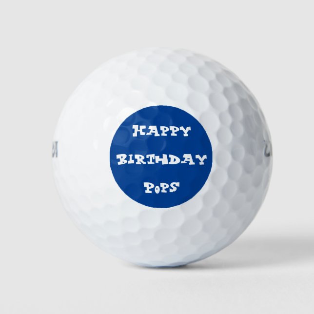 Happy Birthday Golf Balls (Front)