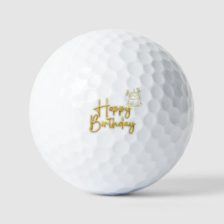 Happy Birthday Golf Balls