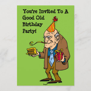 Happy Birthday - Good Old Party (old man) Invitation