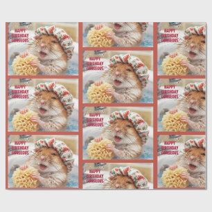 Happy Birthday Gorgeous – Funny Bath Hamster Wrapping Paper