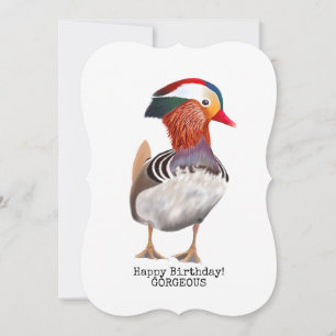 Happy Birthday Gorgeous Mandarin Greeting Card