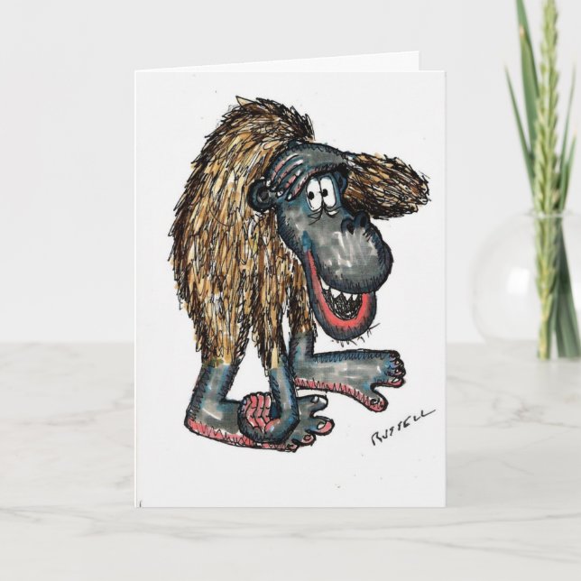 Happy Birthday Gorilla Card (Front)