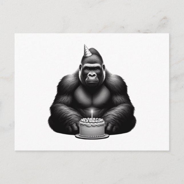 Happy Birthday Gorilla Postcard (Front)