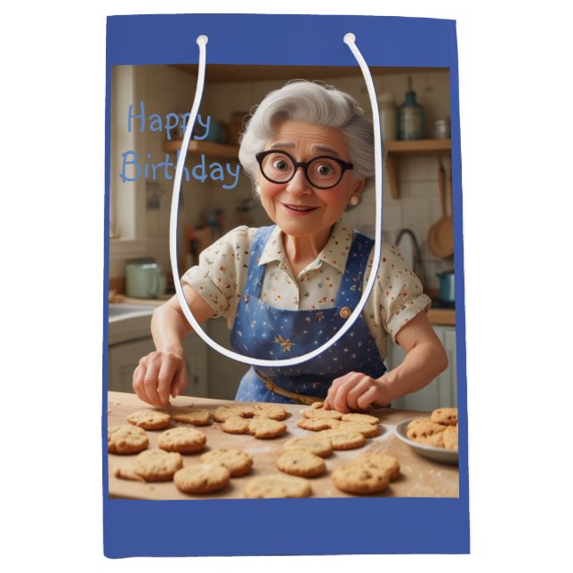 Happy Birthday Gramma Medium Gift Bag (Front)