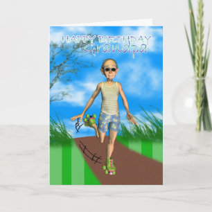 Happy Birthday grampa cartoon card humour