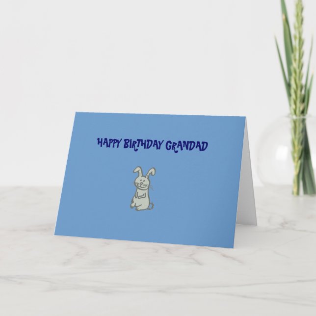 Happy Birthday Grandad Rabbit Card (Front)