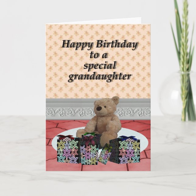 Happy Birthday Grandaughter 1. Card (Front)