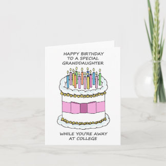 Happy Birthday Granddaughter Away at College Card