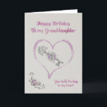 Happy Birthday Granddaughter Card<br><div class="desc">A beautiful sentiment expressed on this lovely card.</div>