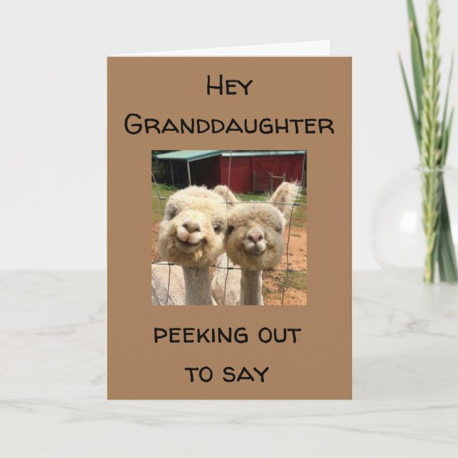 HAPPY *BIRTHDAY* **GRANDDAUGHTER** CARD (Front)