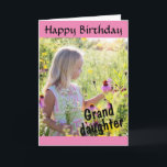 Happy Birthday Granddaughter Personalised Photo Card<br><div class="desc">Happy Birthday Granddaughter Personalised Photo Card</div>