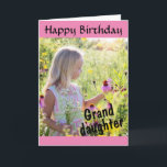 Happy Birthday Granddaughter Personalised Photo Card<br><div class="desc">Happy Birthday Granddaughter Personalised Photo Card</div>