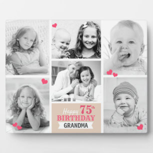 Happy Birthday Grandma Personalised Photo Collage Plaque