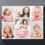 Happy Birthday Grandma Personalised Photo Collage Plaque<br><div class="desc">A beautiful Happy Birthday Grandma Personalised Photo plaque is a great way to show Grandma your love in her special birthday.</div>