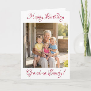 Happy Birthday Grandma Photo Template Personalised
