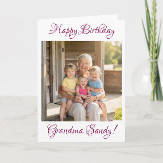 Happy Birthday Grandma Photo Template Personalized