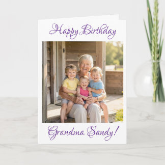 Happy Birthday Grandma Photo Template Personalized